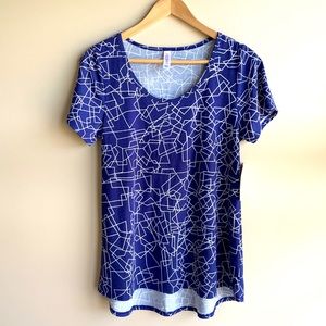 NWT LulaRoe Classic T - Navy blue geometric